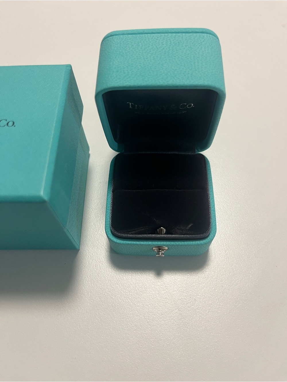 Tiffany & Co Iconic Blue Box Engagement Ring Box and Outer Box